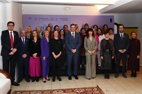 25/11/2024. Pedro S&#225;nchez inaugura el acto del D&#237;a internacional para la eliminaci&#243;n de la violencia contra las mujeres. El presidente del G...